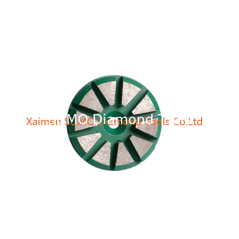 3 inch 10 beveled edge Segments Velcro Backed concrete grinding disc for Stonekor concrete grinder