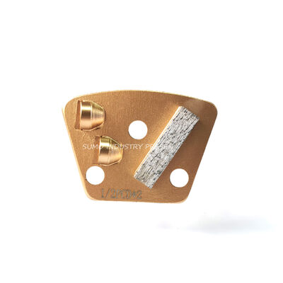 ASL Trapezoid  1/2PCD Single Bar  Magnetic Connection Diamond Grinding Shoes non-threaded